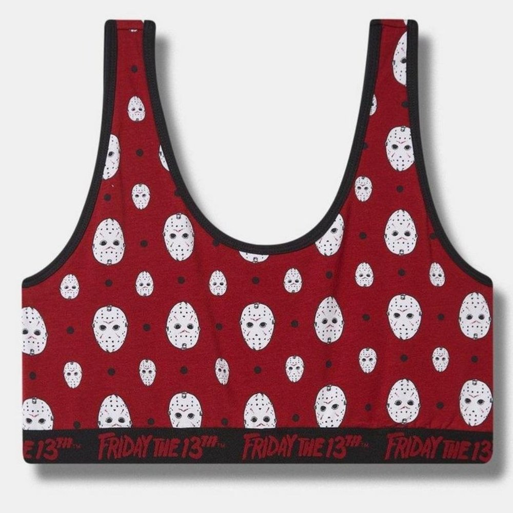 ❤️NWT TORRID SCOOP BRALETTE / FRIDAY THE 13TH JASON VOORHEES WIRELESS